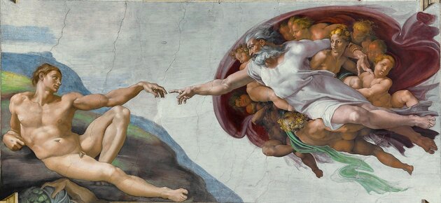 Adams skapelse, av Michelangelo.