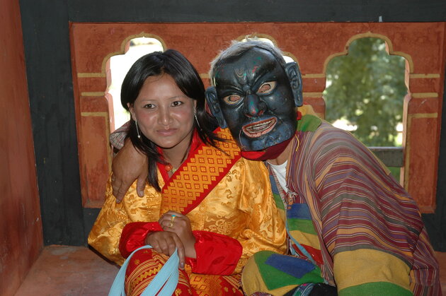 Foto: Olle Qvarnström. Deltagare i den årliga maskdansen i Bhutans huvudstad Thimphu. Foto: Olle Qvarnström. Deltagare i den årliga maskdansen i Bhutans huvudstad Thimphu.