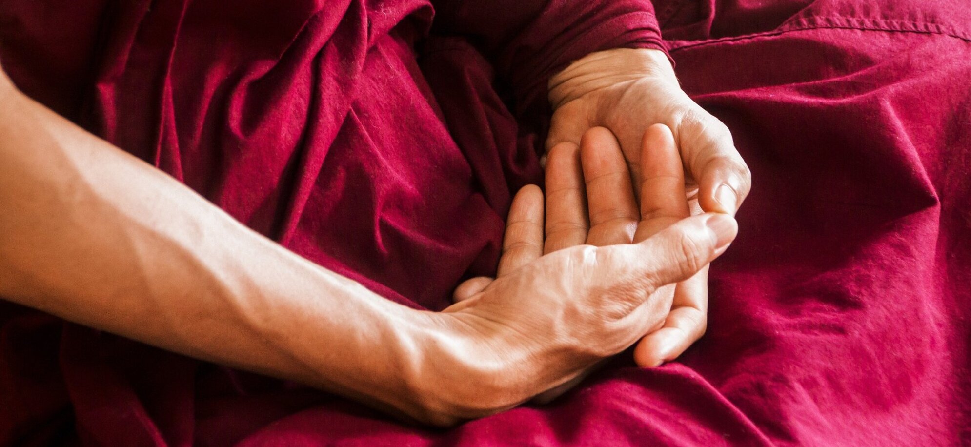 Hands formed in meditation or prayer