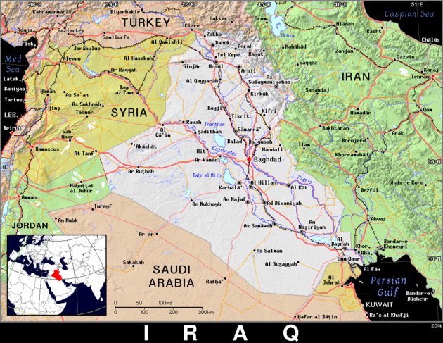 Iraq. Map.