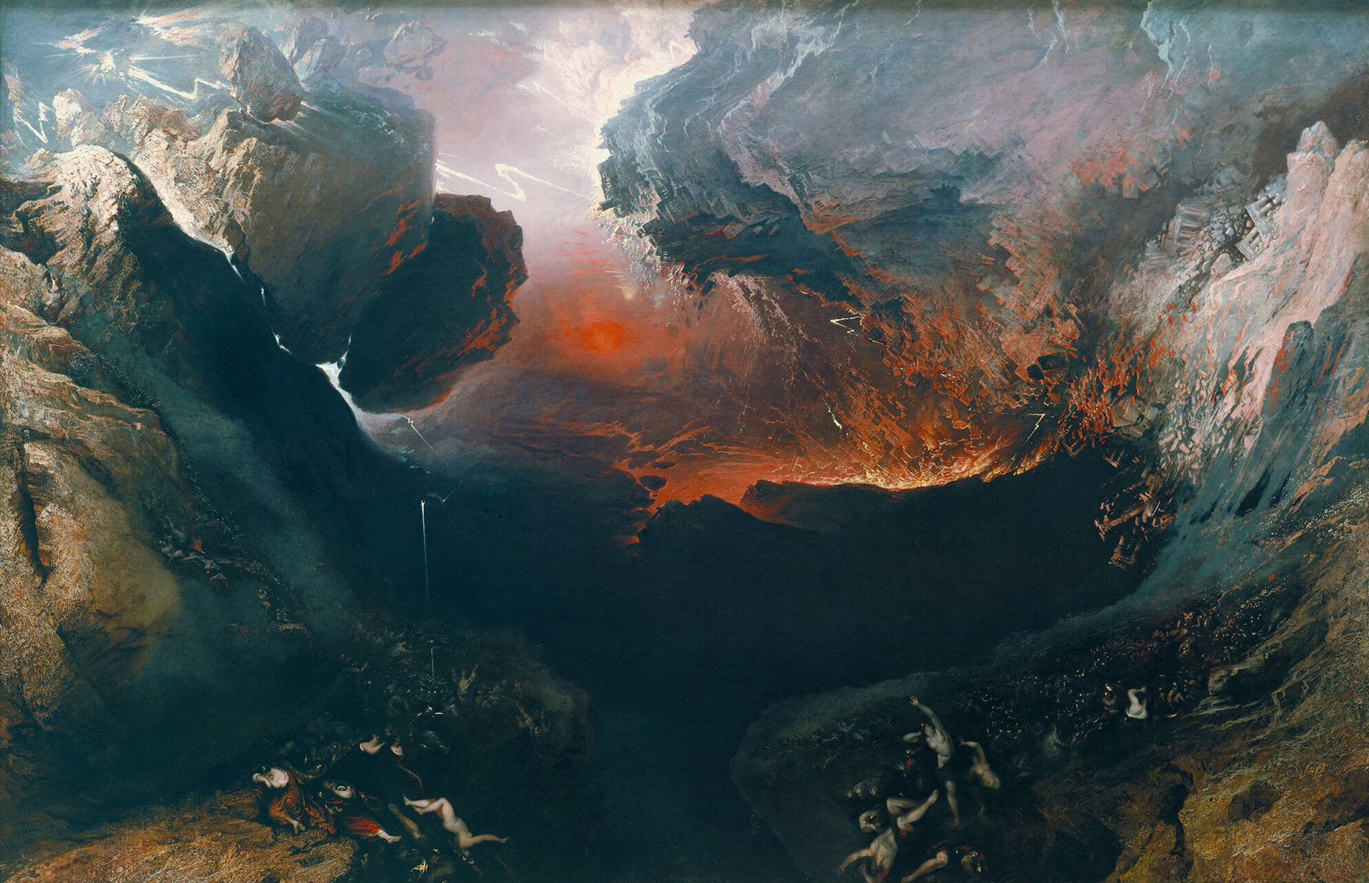 The Great Day of His Wrath. Målning av John Martin. 